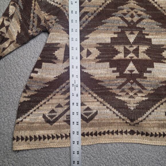 Denim & Supply Ralph Lauren Sweater XL Brown Aztec Southwestern Tribal Native - Picture 5 of 5